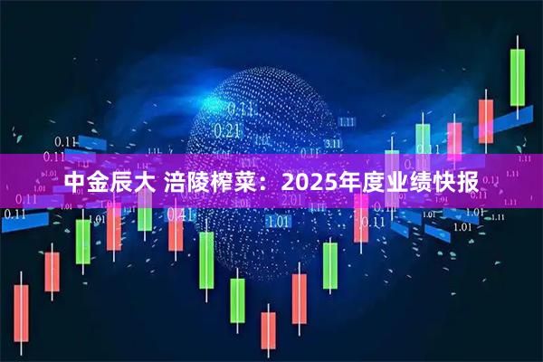 中金辰大 涪陵榨菜：2025年度业绩快报