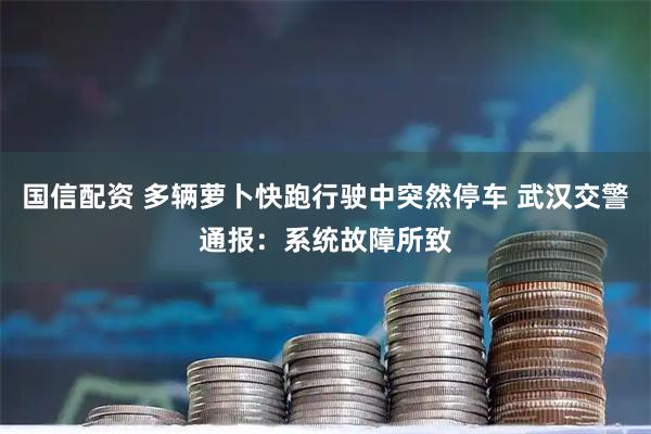 国信配资 多辆萝卜快跑行驶中突然停车 武汉交警通报：系统故障所致