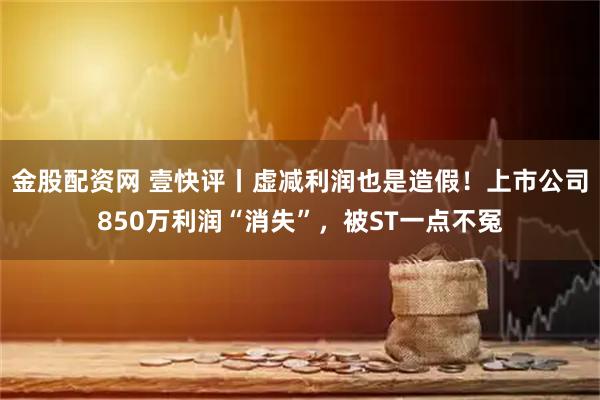 金股配资网 壹快评丨虚减利润也是造假!上市公司850万利润“消失”,被ST一点不冤