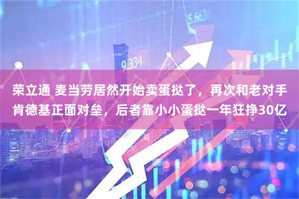 荣立通 麦当劳居然开始卖蛋挞了，再次和老对手肯德基正面对垒，后者靠小小蛋挞一年狂挣30亿